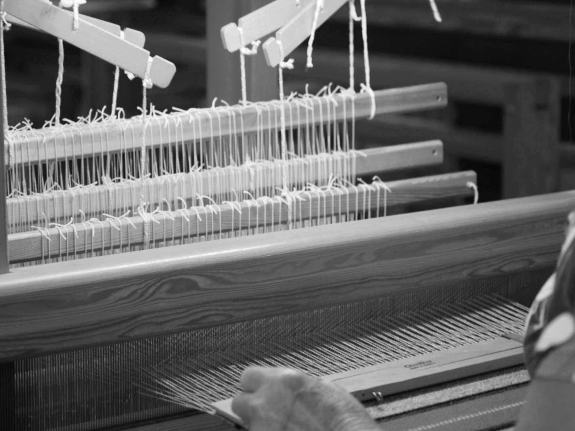 Heddles on a loom
